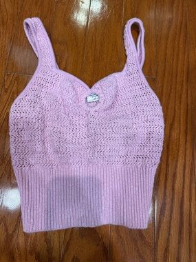 Abercrombie & Fitch Pastel Pink Crochet Tank